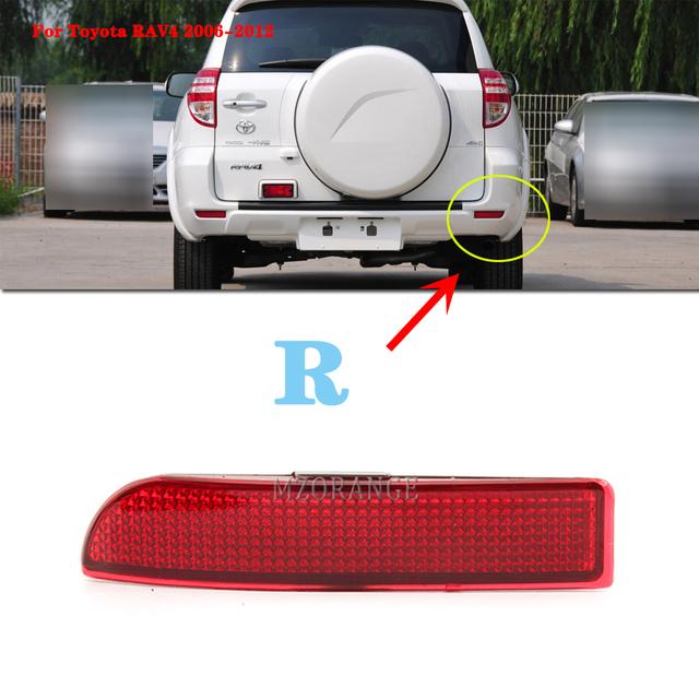 Red Rear Bumper Light Car Accessories For Toyota RAV4 2006-2012 Reflector Cover Brake Tail Light Parts Replacements Auto