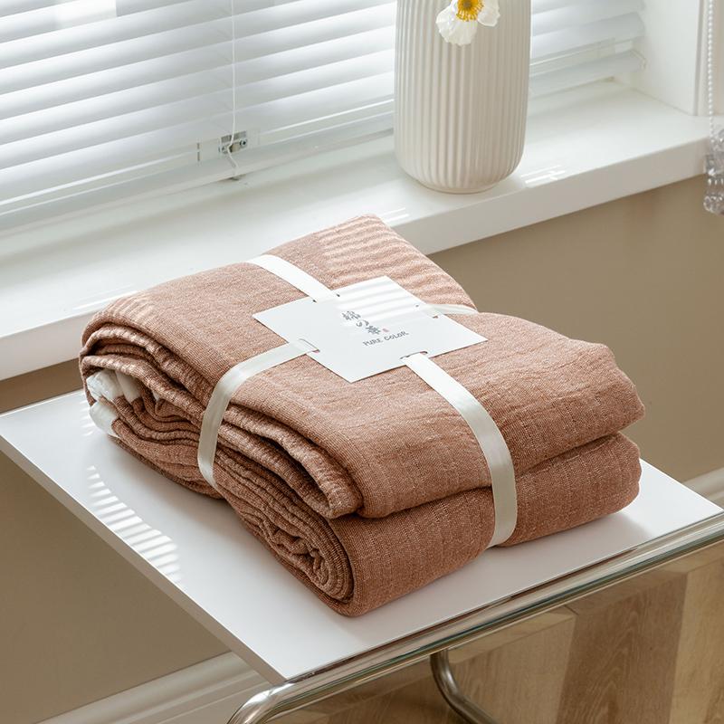 Summer Blanket Cotton Gauze Plain Towel Thread Blanket Doule Couple Bed Cover Quilts Air Conditioning Cool Quilt Bedspreads