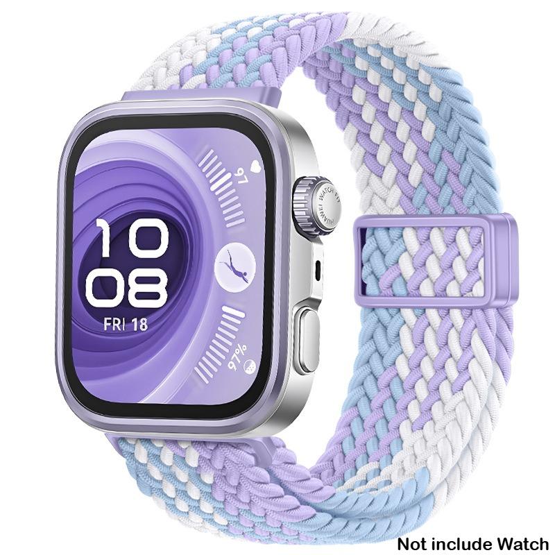 

Magnetic Nylon Loop Strap for Huawei Watch Fit 4Pro/Fit4/3 Elastic Braided Watchband Band for Huawei Fit3 Fit4 Fit 4Pro Bracelet For Huawei Fit 4 фиолетовый