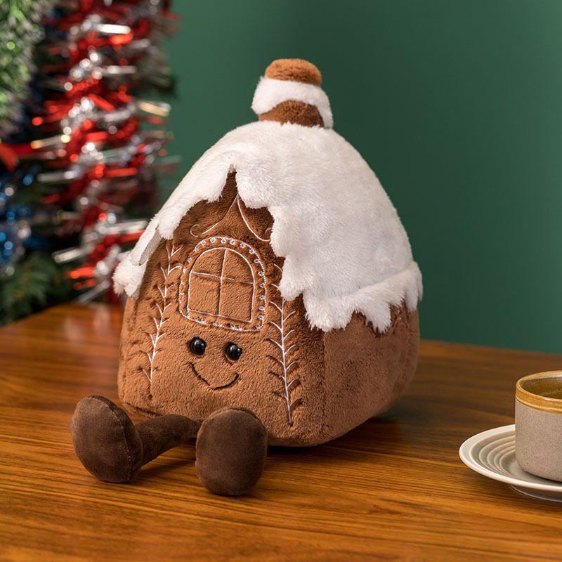 Adorable Christmas Gingerbread Man Plush Toy Pillow Doll Ornament
