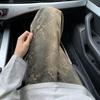 Mens Vintage Washed Denim Jeans With Jacquard Straight Fit High Street Style