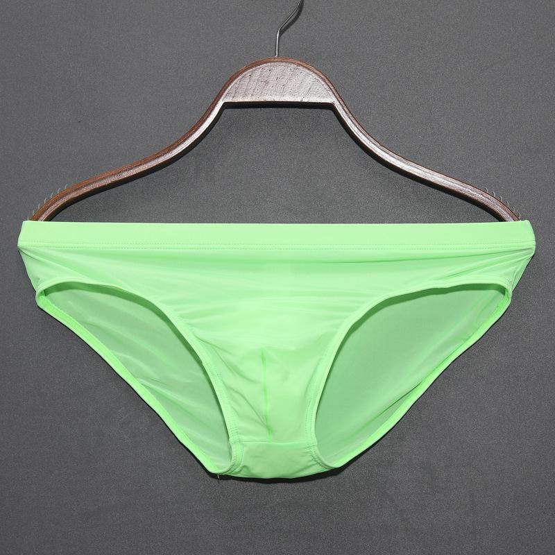 Herren-Slips aus Eisseide mit niedriger Taille – hautfreundlich, atmungsaktiv, schnelltrocknend, ultradünn, Sommer-Style