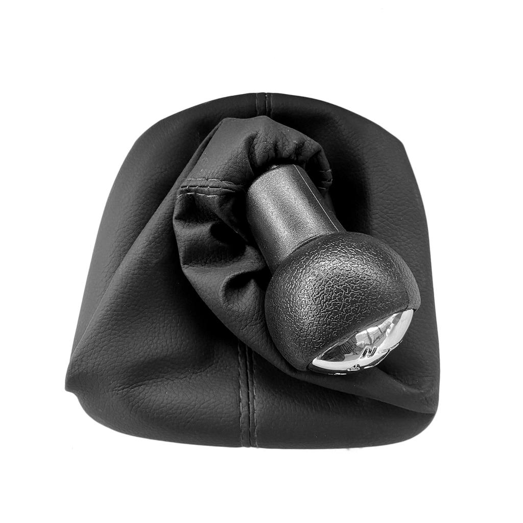 Gear Shift Cover, 5 Speed Gear Shift Stick Knob Dust Proof Cover Gaiter Boot Leather Replacement for Peugeot 207 307 406