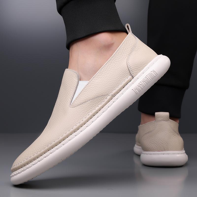 Genuine Leather Men's Shoes Minimalist Comfortable Versatile Style Daily Business Office Outdoor Leisure Hiking Quality Shoes