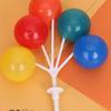 Colorful Macaron Cartoon Balloon Cake Toppers & Insert Cards for Kids' Baking Decor