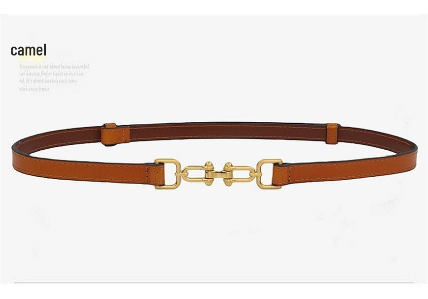 Women's Genuine Leather Retro Skirt Belt - 2023 High-End Design for Sweaters & Outerwear.