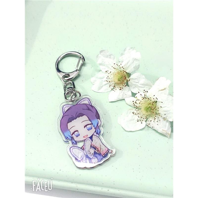 Anime Keychains Keychain Demon Slayer Kimetsu No Yaiba Acrylic Key Ring Cute Funny Cartoon for Friends