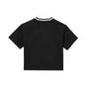 Adidas Originals Cropped Tee Flocked Embroidered Logo Sports T-Shirt Women Tops Black H20253