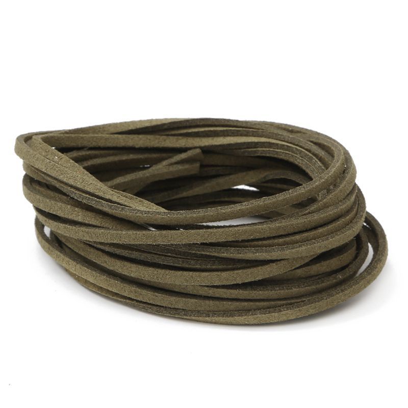 4 Meters Long 3mm Wide Korean Fleece Rope Deerskin Strap Suede Gift Box Decorative Ribbon Imitation Leather Rope DIY Jewelry