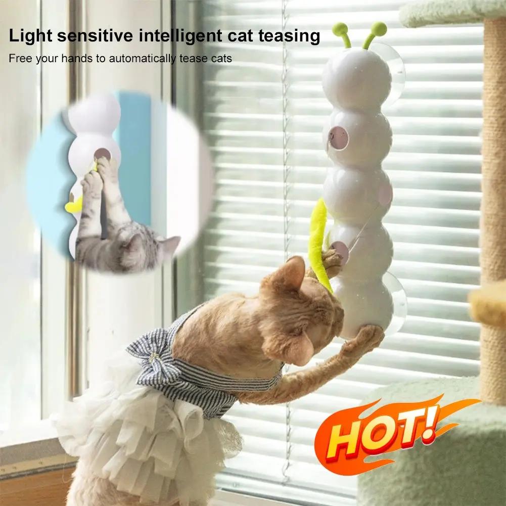 Caterpillar Interaktives Katzenspielzeug Bewegungsaktiviertes Kätzchenspielzeug Wiederaufladbares Automatisches Katzenspielzeug für gelangweilte Wohnungskatzen