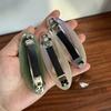 Korean Acetic Acid Hair Clip Women's Oval Spoon Clip Spring Clip Hair Pin Top Clips Simple Headpiece Women Hair Accessories