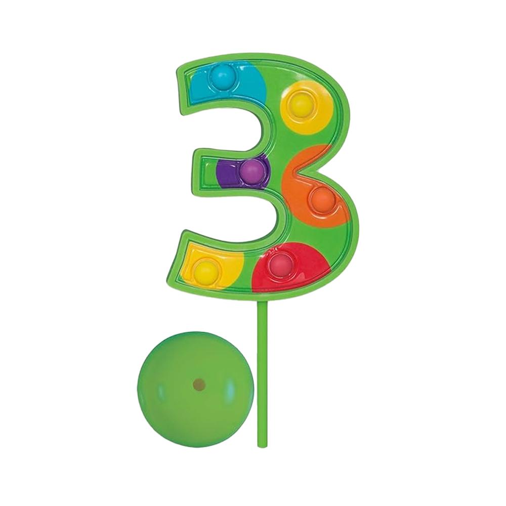 Unique Party Number 3 Flashing Cake Topper