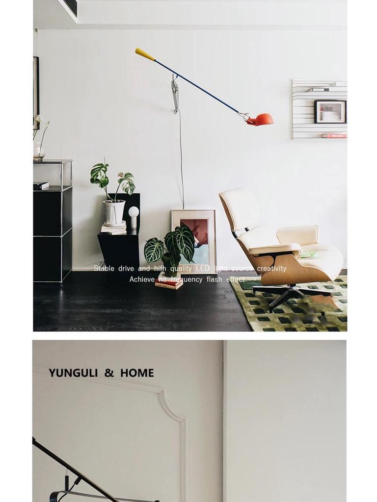 Italian Flos 265 Mid-Century Industrial Swing Arm Wall Lamp - Minimalist Design for Living Room or Reading Nook