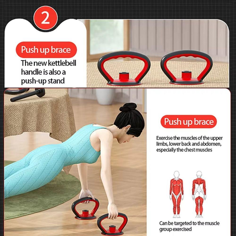 Portable Kettlebell Handle Threaded Push Up Handle Heavy Duty Kettle Bell Grip  Workouts