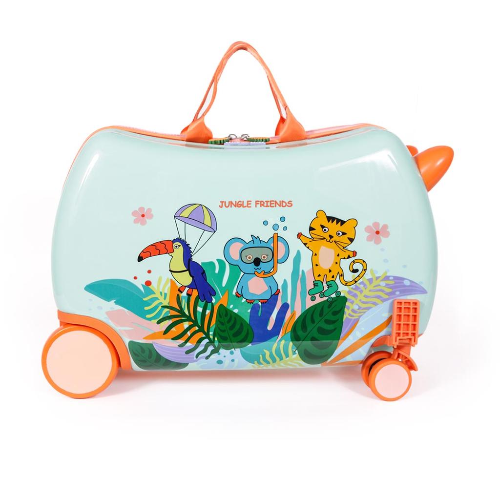 Walizka dziecięca MILK&MOO do jeżdżenia, waga do jazdy 50kg/110Lb, zabawna i bezpieczna