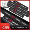 Interior Stickers For CT200h ES250 ES300h NX300h RX350 450 Car Carbon Fiber Door Sill Anti-Scratch Protector Strip Sticker
