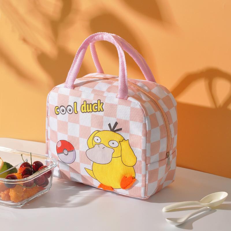 

Duck Theme Insulated Bento Bag Fashion Practical Oxford Foil Lunch Bag Tote розовый