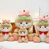 Cute Dinosaur Cat Plush Toys Bow Girl Children Birthday Holiday Gifts Dolls