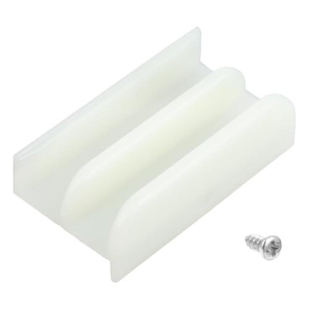 

Plastic Construction M6219 Sliding Shower Door Bottom Track 1/2 Inch Channels with Screw Plastic Track 7/16-inch Thick Glass