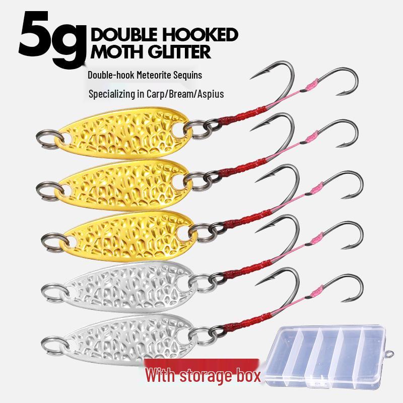 Meteorite Stone Micro Lure: Spinning Sunflower Seed Sequin Hook for Fly Fishing, Rigged for Mandarin Fish with White Stripes