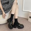 Small Leather Shoes Women's British Style Summer 2025 New One-pedal Lazy Loafers Platform Thick Heel Heightening Single Shoes