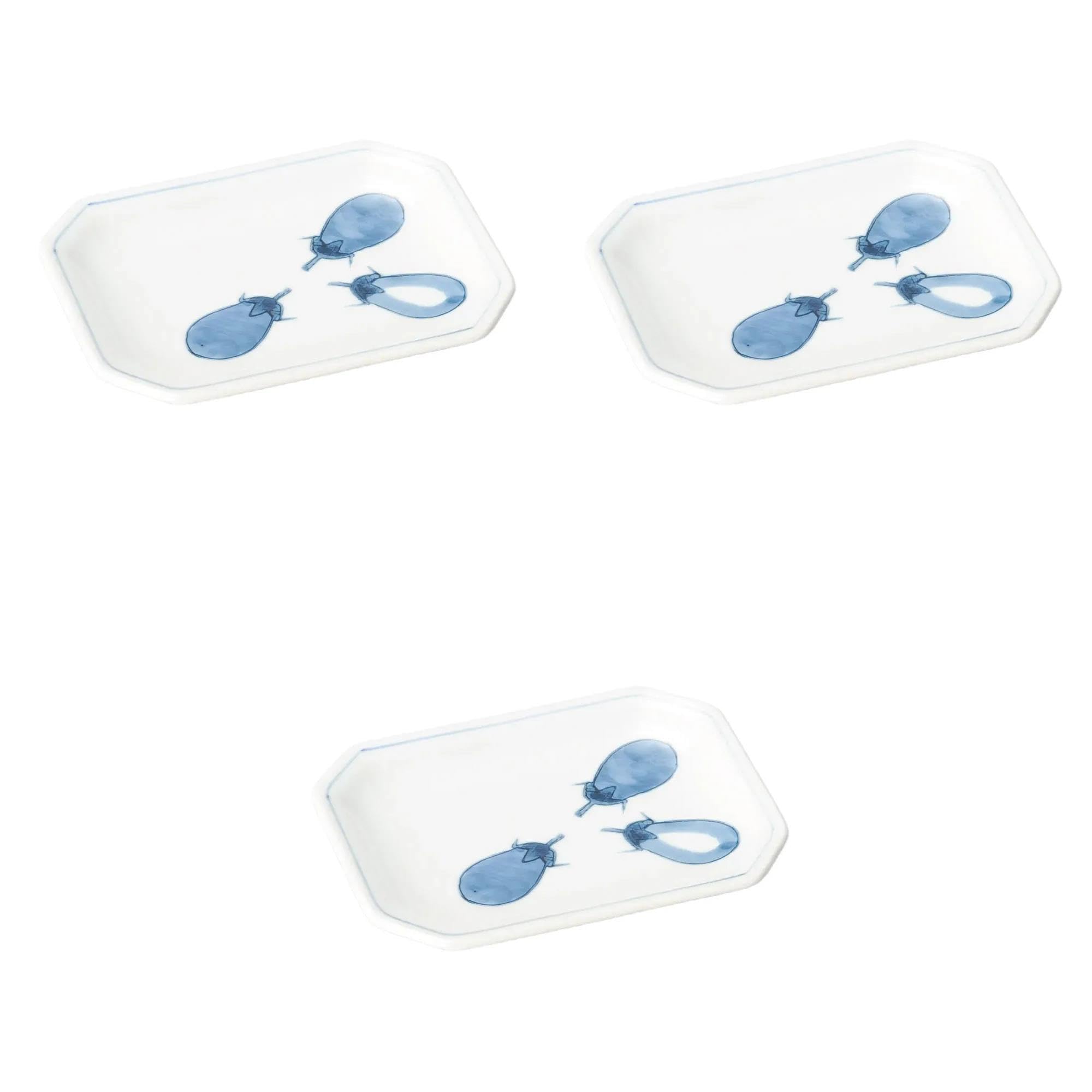 

Set of 3 Eggplant Nori Plates x 11 x 2 Nori Plates Setomonohonpo [13.8 cm] баклажановый