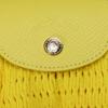 Longchamp Le Pliage Filet 38 Short Handle Woven Cotton And Leather Trim Tote Bag Women Tote Bags Yellow Lemon-Yellow 10121HCBH85