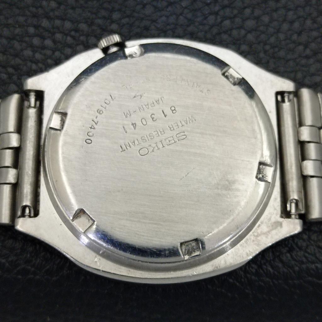 GENUINE VINTAGE SEIKO 5 AUTOMATIC JAPAN MENS GREY COLOR DIAL WATCH A500077-2 R151a-a500077