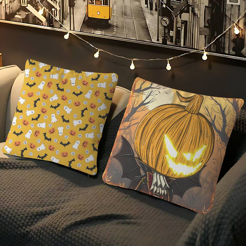 Art Halloween Pillow Case Removable Washable Cushion Cover – All-Season Soft Linen