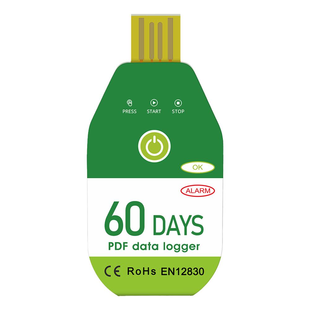 

Mini USB Temperature Data Logger Disposable Temperature Recorder 18000 Point Capacity Temp Data Logger PDF Report Temp Recorder