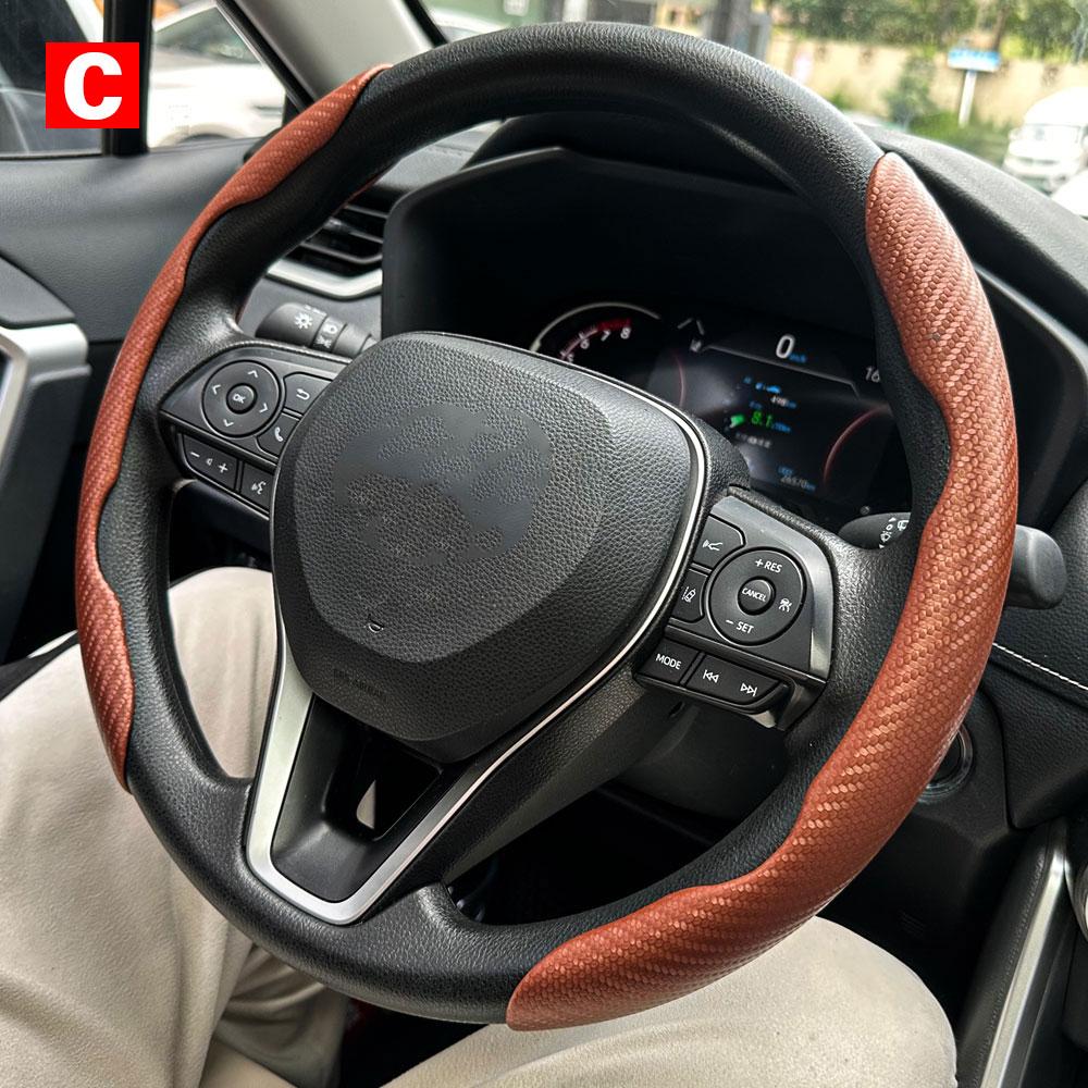 Car Steering Wheel Covers Booster Micro Fiber Leather Auto Interior Decorative Accessories Universal Carbon Fiber Accessories