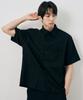 MINDBRIDGE [Couture] Crease Oversized Short Sleeve Pleated Shirt - 2 Colors