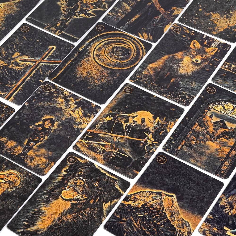 9*6.5cm Dreaming Lenormand Deck By Esra Dagtekin Mirt Communication Compared To Tarot 36 Pcs Card Deck Captivating Esoteric Art