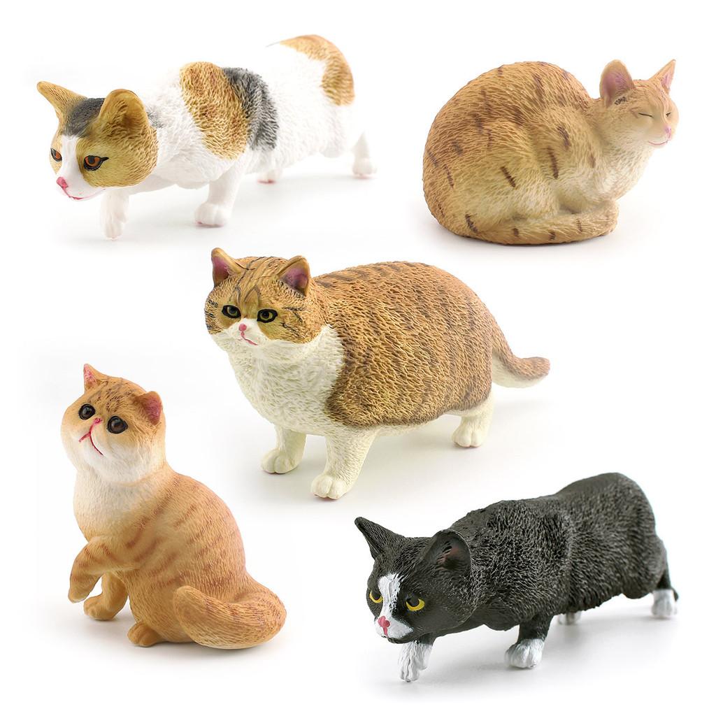 Kids Plastic Shorthair Cat Figurine Replica For Learning And Decoration