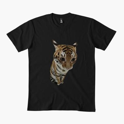 Baby Tiger Meme T-Shirt Für Männer Frauen 100% Baumwolle T-Shirts Kurzarm Tops 1112-4