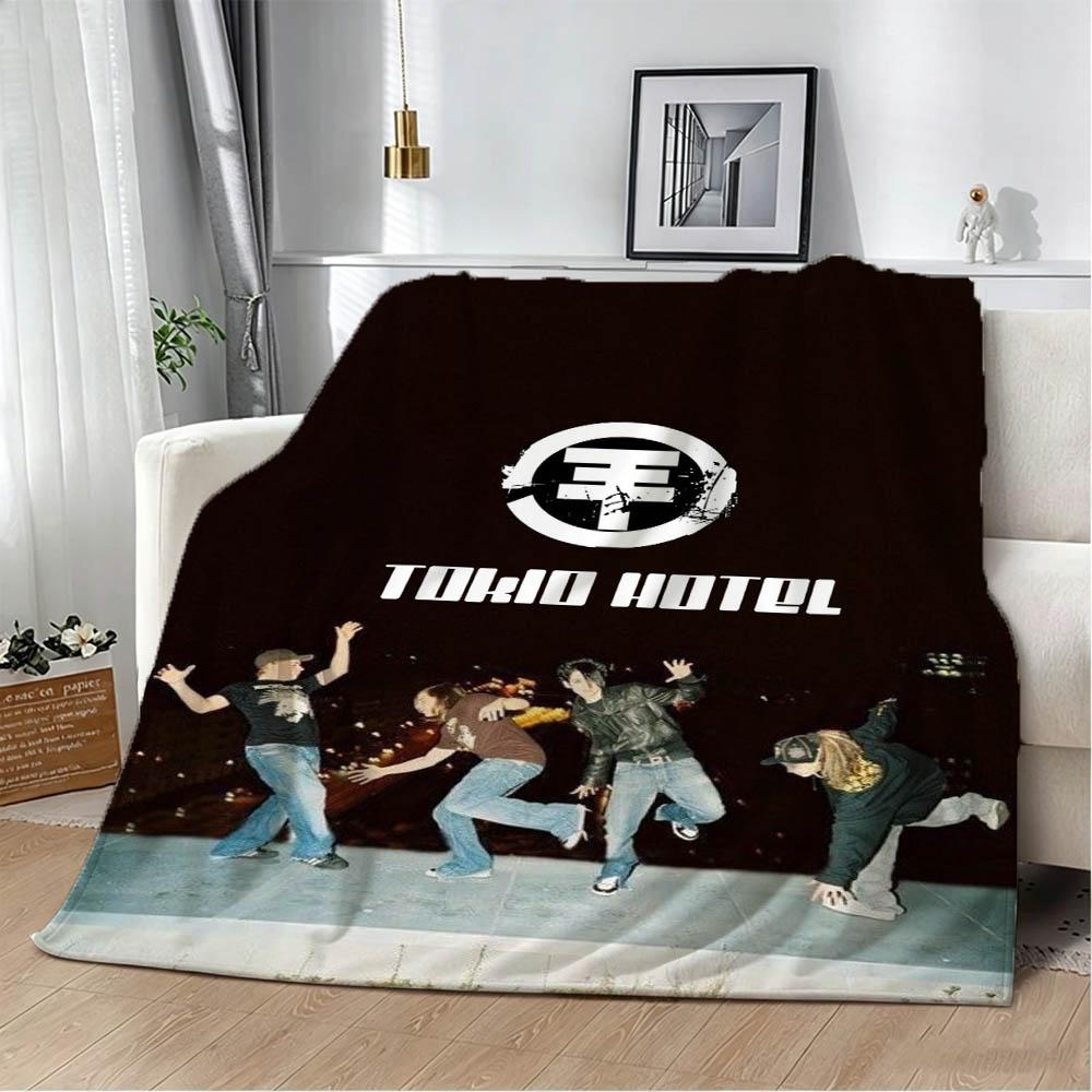 3D T-Tokio oF Band H-Hotel Music Singer Flannel Blanket Soft Throw Blanket Art For Home Decor Bedroom Bed Sofa Picnic Fans Gifts