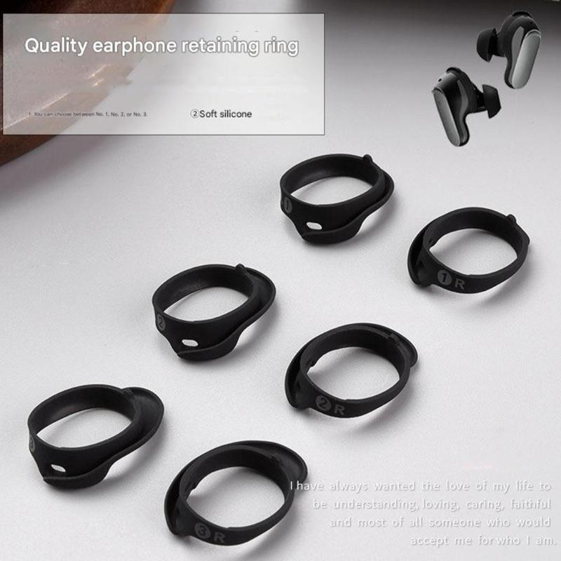 1 Pair Adjustable Earbuds Stabiliser Silicone Rings Multiple Size Lightweight Secure Fixing for Ultra II 4th Earphone