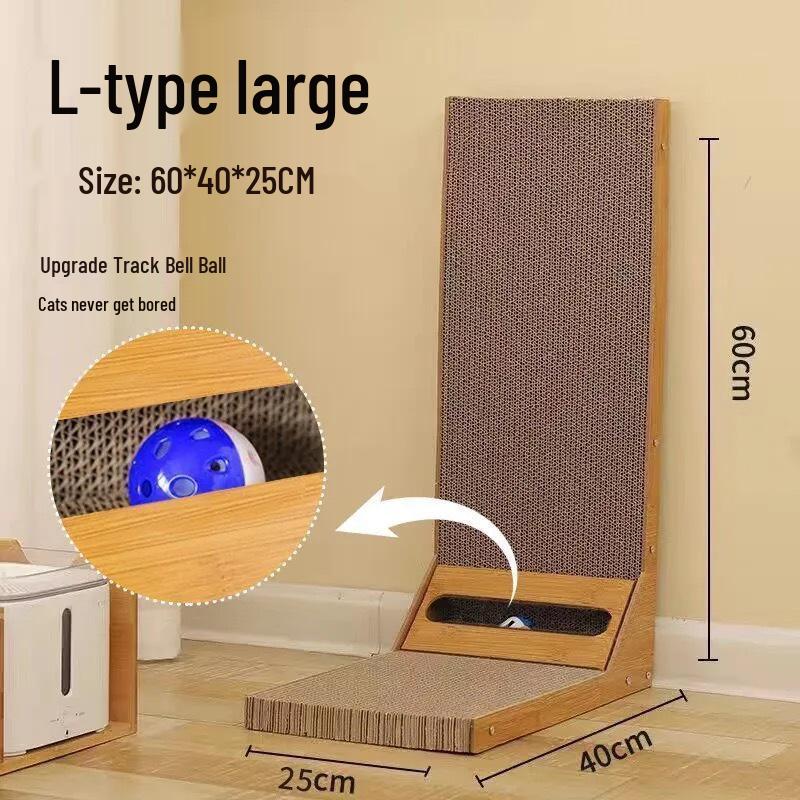 All-Season Durable Cat Scratching Board & Bed - Scratch-Resistant, Non-Shedding, Cat Claw Sharpener & House