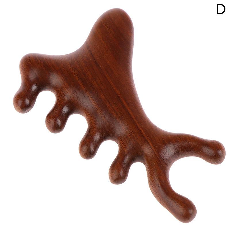 

Гребень для массажа меридианов, безручный, деревянный, с широкими зубьями, сандаловый, массажный, с акупунктурной головкой