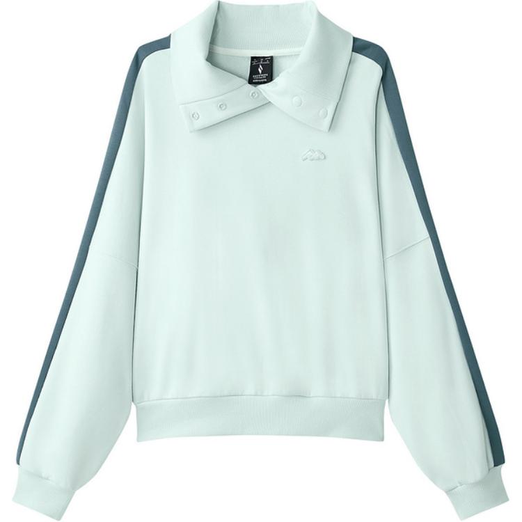 Skechers Outdoor Series Color Block Pullover Long Sleeve Sweatshirt Women sweatshirt Ice-Green L424W087-002S M