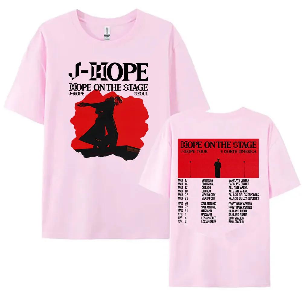 Women T-Shirt Kpop J-Hope Hope World Tour 2025 Tshirt Unisex Casual Top Summer O-Neck Loose Short Sleeve Tees Streetwear