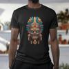 Mască Craniană Maya Șaman Războinic Aztec Civilizație Antică Tricou Unisex