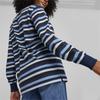 Puma Downtown Striped Design Training Casual Crew Neck Long Sleeve T-Shirt Unisex Tops Blue 624377-20