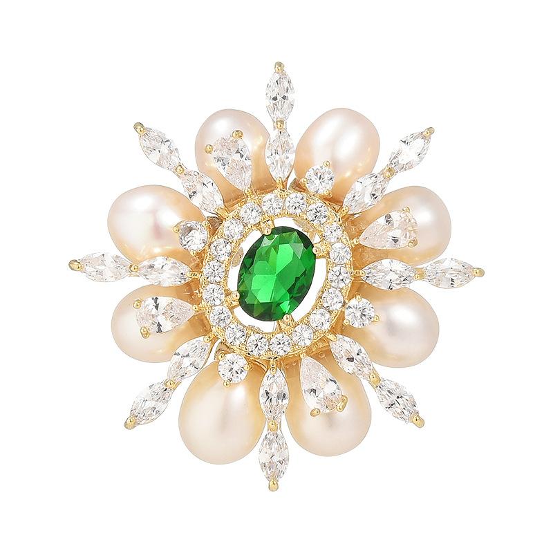 Senior Brooches Flower Leaf Brooch Pins for Women Suit Pendant  Fashion Brooches Jewelry