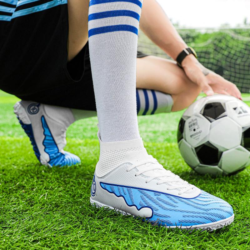 

Wholesale Cross-Border High-Top Soccer Shoes Men s Women s Spike Long Spike Student Adults Artificial Turf Sports Competition Tr 46