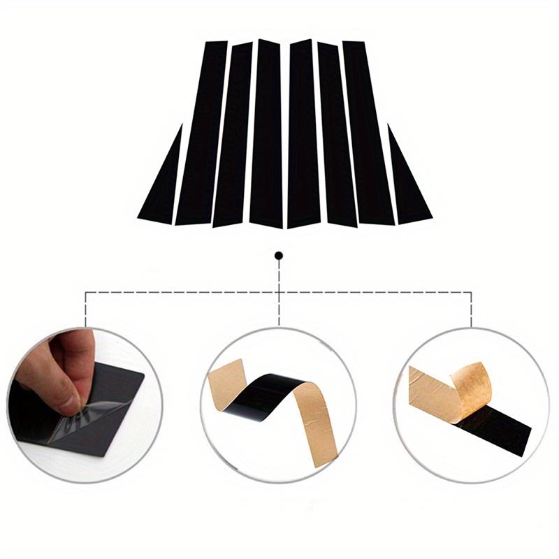 Window Decal Pillar Posts Sticker Cover Door Trim Car Accessories Glossy Black Fit For Nissan X-trail Rogue 2008 2009 2010-2013