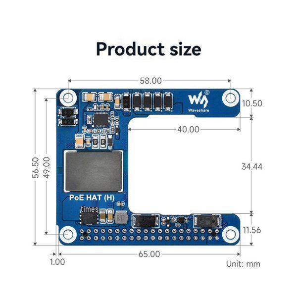 Waveshare Blue PCB Set for Raspberry Pi 5/CM5 Ethernet P
