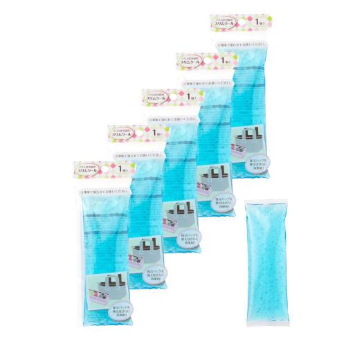 

Strix Design Slim Cool Ice Packs, Set of 5, Clear Blue, 5.5 x 16.5 cm, Made in Japan, for Slim Lunch Boxes (MB-019)