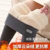 Fleece Thickened Leggings for Women's Outer Wear, Autumn and Winter Cloud Fleece Cotton Pants, Extra Thick High Waist Large Size Thermal Pants