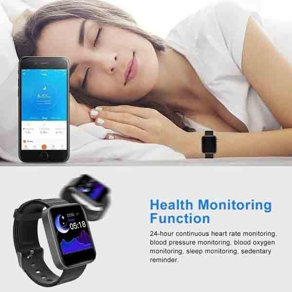 T68 Smart Watch with Body Temperature Measure Heart Rate Blood Pressure Oxygen Monitoring Smart Wristband Sport Fitness Watches